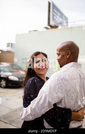 Ende der vierziger Jahre hispanische Frau lächelt für Kamera in San Diego Stockfoto