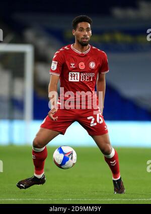 Zak Vyner von Bristol City während des Sky Bet Championship-Spiels im Cardiff City Stadium. Stockfoto