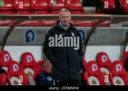 Paul Lambert, Manager von Ipswich Town, während des Spiels Stockfoto