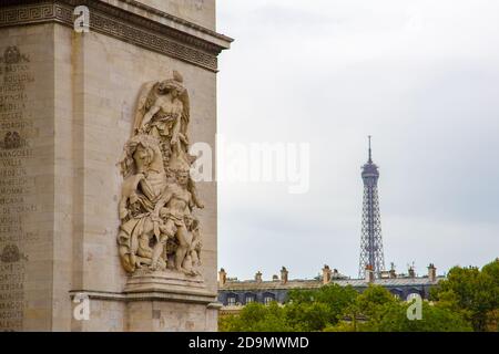 Wunderschöne Nähe zum Arc de Triomphe in Paris Frankreich Stockfoto