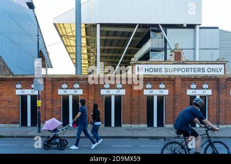 Craven Cottage, die Heimat des Fulham Fußballklubs in London. Fototermin: Sonntag, 6. September 2020. Foto: Roger Garfield/Alamy Stockfoto