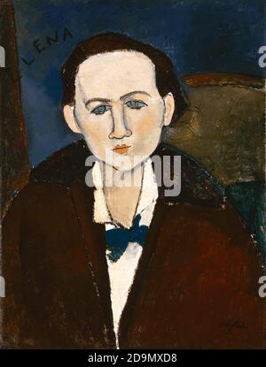 Modigliani. Elena Povolozky von Amedeo Clemente Modigliani (1884-1920), Öl auf Leinwand, um 1917 Stockfoto