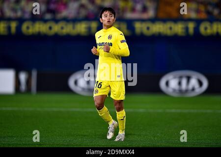 VILLARREAL, SPANIEN - 05. NOVEMBER: Takefusa Kubo von Villarreal CF beim UEFA Europa League Spiel zwischen Villareal CF und Maccabi Tel Aviv am 05. November 2020 im Estadio de la Ceramica in Villarreal, Spanien. (Foto von Pablo MoranoOrange Pictures) Stockfoto