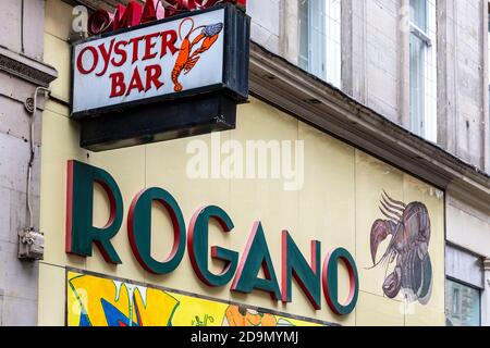 Außenansicht des berühmten Restaurants Rogano, Glasgow City Centre, Schottland, UK Stockfoto