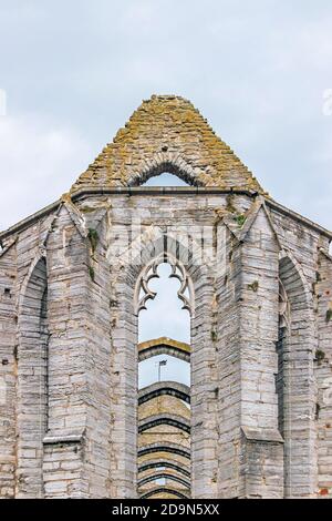 Ruinen der mittelalterlichen Burg Visborg in visby schweden Stockfoto