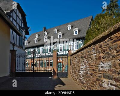 Europa, Deutschland, Hessen, Ederbergland, Naturpark Kellerwald-Edersee, Stadt Battenberg, ehemaliges Hessen-Darmstädtisches Amtshaus (Hofstatt 5) Stockfoto