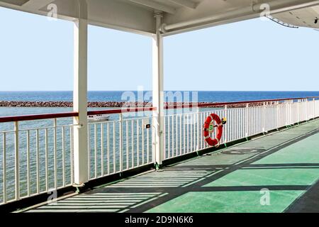 Äußeres Detail der gotland Fähre am Visby Hafen Stockfoto