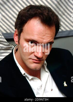 Quention Tarantino wirbt für seinen Film Pulp Fiction at the Blakes Hotel in Kensington, London 1994 Stockfoto