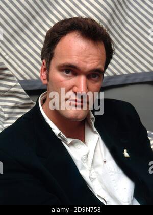 Quention Tarantino wirbt für seinen Film Pulp Fiction at the Blakes Hotel in Kensington, London 1994 Stockfoto