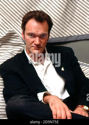 Quention Tarantino wirbt für seinen Film Pulp Fiction at the Blakes Hotel in Kensington, London 1994 Stockfoto