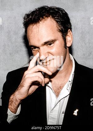 Quention Tarantino wirbt für seinen Film Pulp Fiction at the Blakes Hotel in Kensington, London 1994 Stockfoto