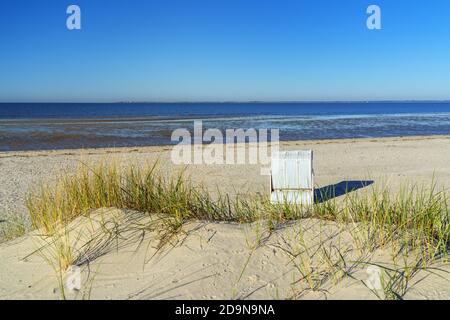 Strand bei Goting Kliff bei Nieblum, Insel Föhr, Nordfriesische Inseln, Schleswig-Holstein, Norddeutschland, Deutschland, Europa Stockfoto