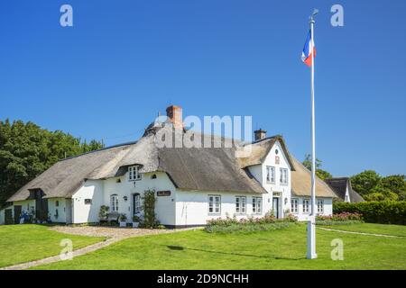 Friesisches Haus in Morsum, Insel Sylt, Nordfriesland, Schleswig-Holstein, Norddeutschland, Deutschland, Europa Stockfoto