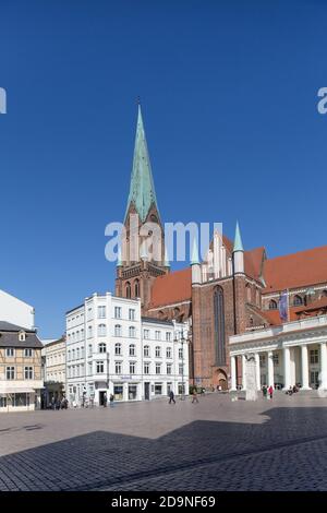 Schweriner Dom zu St. Marien und St. Johannis Stockfoto