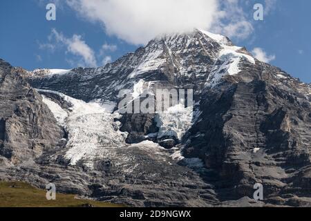 Schweiz, Kanton Bern, Berner Oberland, Grindelwald, Wengen, kleine Scheidegg mit Blick auf Mönch, Eigergletscher, Nollengletscher Stockfoto