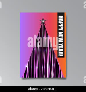 Weihnachten und glückliches neues Jahr astract Plakat, mit glänzendem Glanz. Winter Urlaubseinladungen mit geometrischen Dekorationen. Weihnachtskarte Stock Vektor