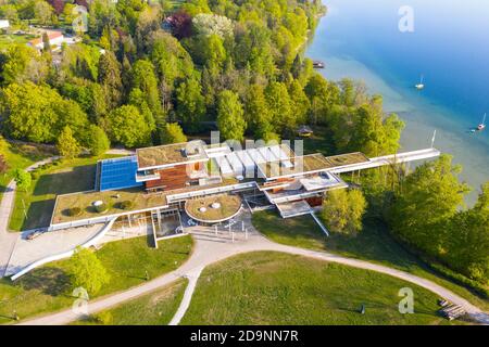 Buchheim Imaginationsmuseum am Starnberger See, bei Bernried am Starnberger See, Drohnenbild, Fünfseenland, Oberbayern, Bayern, Deutschland Stockfoto