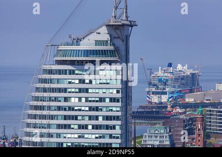 Atlantic Sail City Hotel, Hafen, Havenwelten, Bremerhaven, Bremen, Deutschland Stockfoto