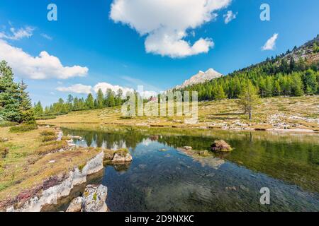 Fanes Alm, Dolomiten von Fanes Sennes Prags, St. Vigil in Enneberg, Bozen, Südtirol, Italien, Europa, Stockfoto