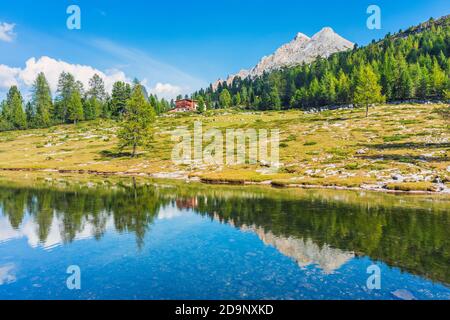 Fanes Alm, Dolomiten von Fanes Sennes Prags, St. Vigil in Enneberg, Bozen, Südtirol, Italien, Europa, Stockfoto