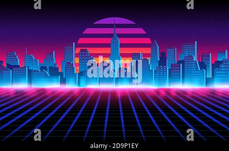 Futuristische Stadt anescpae abstracts.Future Thema Konzept background.Vector und Illustration Stock Vektor