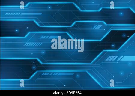 Panel futuristisches Konzept mit Neonlicht.Vektor und Illustration Stock Vektor