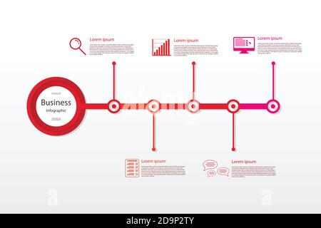 Infografik Muster für Geschäftsinformationen, presentation.Vector und Illustration Stock Vektor