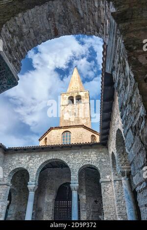 Euphrasius-Basilika, UNESCO-Weltkulturerbe, Porec, Istrien, Adriaküste, Kroatien, Europa Stockfoto