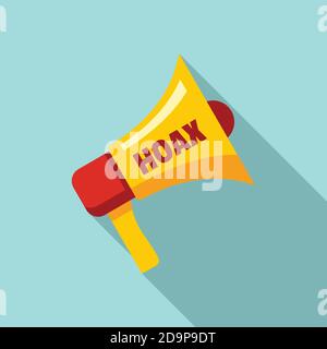 Hoax Megaphon Symbol, flach Stil Stock Vektor