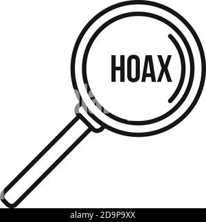 Scherz-Lupensymbol, Umrissstil Stock Vektor