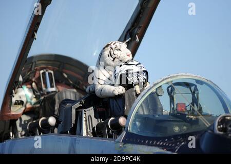 Hradec Kralove, Tschechische Republik. September 2013. Czech International Air Fest, CIAF 2013, 7. September 2013, Hradec Kralove, Tschechische Republik. Czech International Air Fest ist die größte Präsentation der militärischen Luftfahrt in der Tschechischen Republik./PSPA/Slavek Ruta *** Local Caption Credit: Slavek Ruta/ZUMA Wire/Alamy Live News Stockfoto