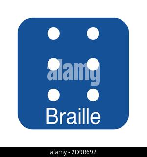 Braille-Symbol Piktogramm-Illustration Stockfoto