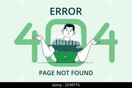 Fehler 404. Seite nicht gefunden. Vektorgrafik für Webdesign Stock Vektor