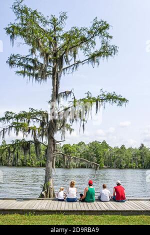 Louisiana Northshore, Madisonville, Fairview Riverside State Park am Tchefunkte River, Familie Eltern Kinder, Stockfoto