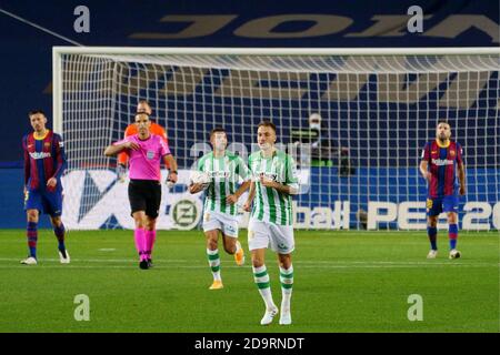 Barcelona, Spanien. November 2020. Spanisches Fußballspiel La Liga Barcelona gegen Betis im Camp Nou Stadion, Barcelona, 07. November 2020 Spieler: La Liga/Cordon Press Credit: CORDON PRESS/Alamy Live News Stockfoto