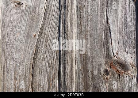 Verwitterter Holzhintergrund in natürlichem Licht. Stockfoto
