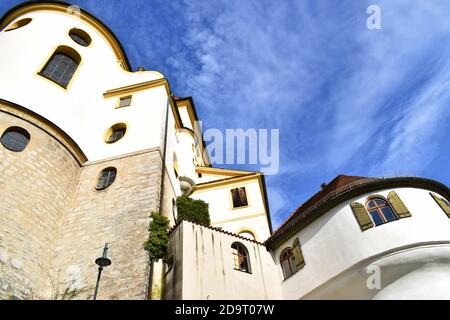 Fussen, Bayern, DEUTSCHLAND, 03. November 2020, Kloster St. Mang Kloster Sankt Mang ist ein ehemaliges Benediktinerkloster in Füssen Stadt, 0. November Stockfoto