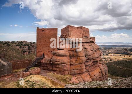 Das Schloss von Peracense in Teruel, Spanien Stockfoto