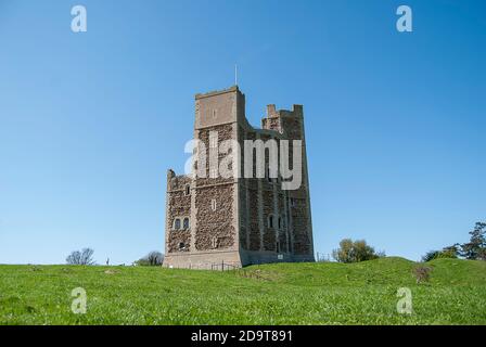 Das Orford Castle aus dem 12. Jahrhundert in Suffolk, Großbritannien Stockfoto