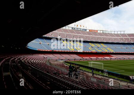 Barcelona, Spanien. November 2020. Camp Nou während des Liga Santander Spiels zwischen dem FC Barcelona und Real Betis Balompie im Camp Nou in Barcelona, Spanien. Bild: Dax Images/Alamy Live News Stockfoto