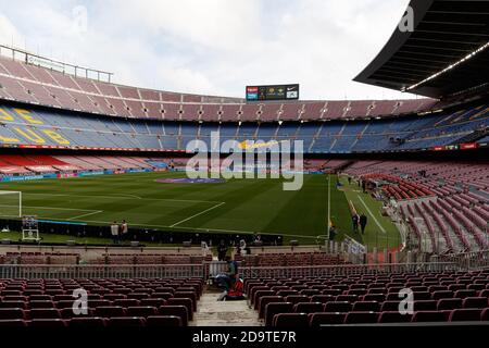 Barcelona, Spanien. November 2020. Camp Nou während des Liga Santander Spiels zwischen dem FC Barcelona und Real Betis Balompie im Camp Nou in Barcelona, Spanien. Bild: Dax Images/Alamy Live News Stockfoto