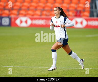 Barnett, Großbritannien. November 2020. EDGWARE, ENGLAND - NOVEMBER 07: Alex Morgan von Tottenham Hotspur Frauen während der Barclays FA Women's Super League zwischen Tottenham Hotspur und Reading Women im Hive Stadium, Edgware, UK am 07. November 2020 Credit: Action Foto Sport/Alamy Live News Stockfoto