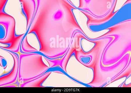 Abstrakter Hintergrund. Wassermarmor mit goldenen Adern. 3d Renderend rosa abstrakter Hintergrund. Stockfoto