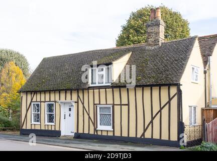 Fachwerkhaus aus der Zeit, High Street, Melbourn, Cambridgeshire, England, Großbritannien Stockfoto