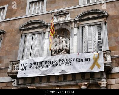 Katalanische Flaggen, BarcelonaBild von Julian Brown Stockfoto