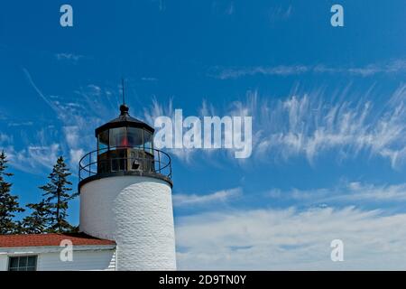 Bass Harbor Head Leuchtturm, Acadia Nationalpark, Mount Desert Island, Maine Stockfoto