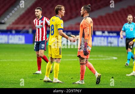 Madrid, Spanien. November 2020. Spanische La Liga Fußballspiel Atletico Madrid vs Cadiz im Wanda Metropolitano Stadium, Madrid, November 07, 2020 La Liga/Cordon Pressequelle: CORDON PRESS/Alamy Live News Stockfoto