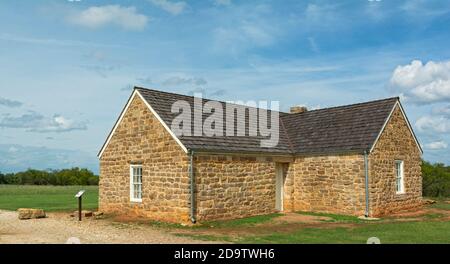 Texas Forts Trail, Shackelford County, Albany, Fort Griffin State Historic Site, Bäckerei (restauriert) Stockfoto