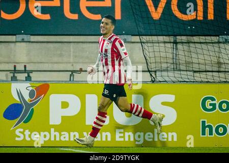 WAALWIJK, NIEDERLANDE - 7. NOVEMBER: Abdou Harroui von Sparta Rotterdam feiert sein Tor während des niederländischen Eredivisie-Spiels zwischen RKC Waalwijk und Sparta Rotterdam im Mandemakers Stadium am 7. november 2020 in Waalwijk, Niederlande (Foto: Jeroen Meuwsen/Orange Pictures) Stockfoto