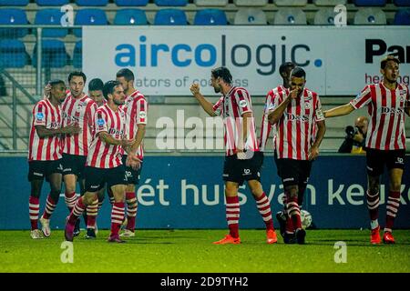 WAALWIJK, NIEDERLANDE - 7. NOVEMBER: Abdou Harroui von Sparta Rotterdam feiert sein Tor während des niederländischen Eredivisie-Spiels zwischen RKC Waalwijk und Sparta Rotterdam im Mandemakers Stadium am 7. november 2020 in Waalwijk, Niederlande (Foto: Jeroen Meuwsen/Orange Pictures) Stockfoto
